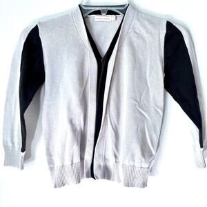 Carbon Soldier boys tan black color block cardigan sweater size 8